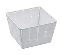WENKO Panier de salle de bains Adria Mini, square blanc - panier de bain, Polypropylène, 14 x 9 x 14 cm, Blanc