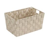 WENKO Panier salle de bain Adria, rangement salle de bain S, Polypropylène, 30x20x15 cm, beige