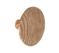 WENKO Patère Melle Décor chêne - Crochet à visser, Polyrésine, 8 x 4.5 x 8 cm, Marron