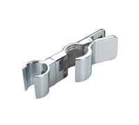 WENKO Patin de Douche en métal, Support de Pomme de Douche Universel, adapté aux Barres de 19-25 mm, à Pincer, Chrome
