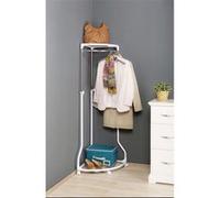 WENKO Porte-vêtements Pointy - pour Le Coin, Métal chromé, 70 x 112-166 x 55 cm, Chromé