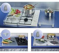 WENKO Plaque de recouvrement en verre Couvercle de cuisinière universel, set de 2 pièces