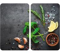 WENKO Plaque de recouvrement pour cuisinière, set de 2 LH 30x5.50x52 cm multicolore Protection de cuisinière