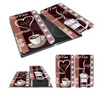 Wenko - 2 Couvre-plaques universel Arome du café - 52 x 30 cm - Multicolore