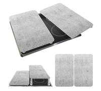 WENKO Plaque de Recouvrement Universelle Mod. Béton, réglable en hauteur pour tout type de cuisinière, planche à découper et protection anti-éclaboussures, verre, 30 x 52 cm, 2 pièces