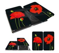 2 couvre-plaques protection motif coquelicots