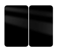 WENKO Plaque de Recouvrement Universelle Mod. Noir, réglable en Hauteur pour Tout Type de cuisinière, Planche à découper et Protection Anti-éclaboussures, Verre, 30 x 52 cm, 2 pièces