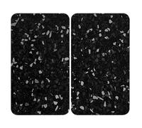 WENKO Plaque de Recouvrement Universelle Mod. Terrazzo, réglable en Hauteur pour Tout Type de cuisinière, Planche à découper et Protection Anti-éclaboussures, Verre, 30 x 52 cm, 2 pièces
