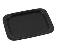 WENKO Plateau antidérapant XL Noir, Plateau de Service en Plastique avec Surface antidérapante & Dessous structurée avec poignées Pratiques pour Servir Les Repas, 45,5 x 2,3 x 33 cm