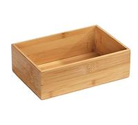 WENKO Plateau en Bambou Terra L - Tablette de Rangement de Salle de Bain Capacité: 1.8 l, Bambou, 22 x 7 x 15 cm, Naturel