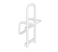 WENKO Poignée d'entrée pour Baignoire Secura | Marche Pied Baignoire antidérapant | Adaptable 6,5 à 13,5cm | Système accès Baignoire | Capacité 150 kg | Aluminium - Plastique | 24,5x52,5x23cm | Blanc