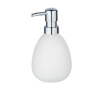 WENKO Distributeur de Savon Polaris Blanc Mat céramique - Distributeur de Savon Liquide Capacité: 0.39 l, Céramique, 9.5 x 16 x 9 cm, Blanc