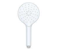 WENKO Pomme de douche Automatic Cleaning blanc Ø 12 cm - Douchette à main métallique universelle anticalcaire, avec système de nettoyage automatique, Plastique (ABS), 12 x 12 cm, Blanc