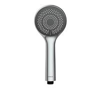WENKO Pomme de Douche Water Saving Ø 9,5 cm Douchette Universelle, pommette avec système d'économie d'eau et 3 Types de Jets Chromé