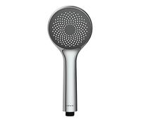 WENKO Pomme de douche Watersaving Ø 12 cm Ø 9,6 cm - Douchette universelle, pommette avec système d'économie d'eau, Plastique (ABS), 9.5 x 9.5 cm, Chromé