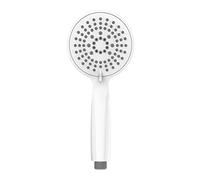 WENKO Pomme de douche Young blanc Ø 11 cm Douchette universelle, pommette avec 5 types de jets Blanc