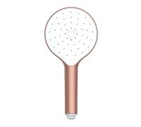 WENKO Pommeau de Douche Automatic Cleaning, Pommeau de Douche anticalcaire, avec Buses autonettoyantes prévenant l'apparition de calcaire, Embout Universel 1/2", Plastique, ø12 cm, Rose - Blanc