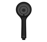 Wenko Pommeau de douche Watersaving – 3 jets, jusqu'à 40% d'économie d'eau, embout 1/2" – noir mat