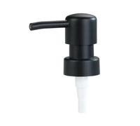 WENKO Pompe savon liquide, pompe distributeur savon liquide de rechange, design rond, ouverture Ø 28 mm, Plastique, noir mat