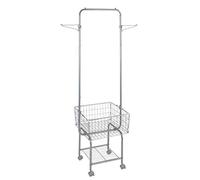 WENKO Portant de repassage - porte-vêtements, Métal verni, 88 x 167 x 45 cm, Gris