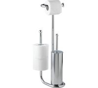 WENKO Porte-balais de toilettes sur pied Garniture de WC Porte-rouleaux de rechange UNIVERSALO Chrome