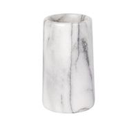 WENKO Porte brosse à dent, Gobelet salle de bain, Onyx, marbre, Ø 7x12,5 cm, Gris