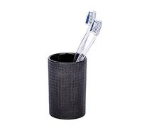 WENKO Porte Brosse à Dents, gobelet Salle de Bain Polaris, Jet, Céramique, ø7,5 x 11 cm