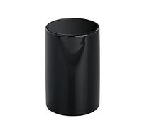 WENKO Porte Brosse à Dents, gobelet Salle de Bain Polaris, Noir, Céramique, ø7,5 x 11 cm
