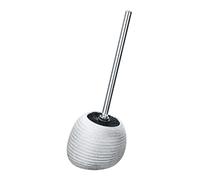 WENKO Porte Brosse WC Céramique Polaris Juwel chromé, brosse WC noir, brosse WC remplaçable, 19x34,6x14,6 cm