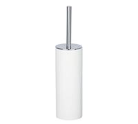 WENKO Porte-Brosse WC Ida | Brosse WC Design en Silicone avec tête Interchangeable | Brosse WC Moderne | Polyresine | 9 x 37,5 cm | Blanc