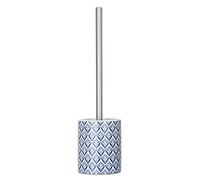 WENKO Porte brosse WC Lorca - Porte-brosse WC combiné avec un dérouleur de papier hygiénique, Céramique, 10 x 39 x 10 cm, Bleu
