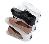 WENKO Porte-Chaussures Blanc Lot de 4 pièces, Polypropylène, 11.5 x 15 x 29 cm, Blanc