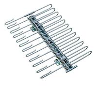 WENKO Porte Pantalon Coulissant | Porte Pantalon Dressing 12 Pantalons | Gain d'espace | Adaptable sur Dressing penderie armoires | Rangement Pantalons | Métal chromé | 33x10x47cm