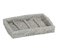 WENKO Porte-Savon Granite - Porte Savon, Polyrésine, 13.5 x 2.2 x 9.1 cm, Gris