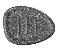 WENKO Porte-Savon Pion Gris céramique - Coupe à Savon, Céramique, 12.5 x 2.5 x 9 cm, Gris