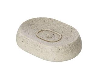 WENKO Porte-Savon Puro - Porte Savon, Polyrésine, 12.5 x 3.1 x 8.9 cm, Beige