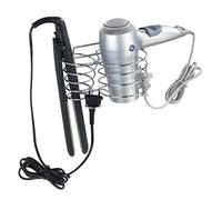 WENKO Porte Sèche Cheveux et lisseur Classic, INOX Argent, 20x12x12 cm