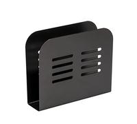 WENKO Porte-serviette Baco, support pour tous types de serviettes, idéal pour serviettes en papier aux décors variables, fabriqué en métal thermolaqué, noir, 15 x 12,5 x 4 cm 55025100