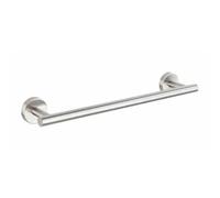 WENKO Porte Serviette Salle de bain mural Bosio, barre porte serviette murale, acier inox, 40x5,5x7 cm, mat