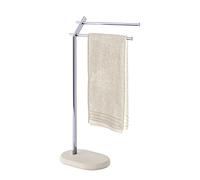 WENKO Porte Serviette Salle de Bain sur Pied Puro, chromé - polyrésine, 44,5x79x20 cm