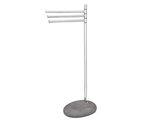 WENKO Porte Serviette sur Pied effet "pierre", Pebble Stone gris, 38x84x23 cm