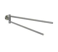 WENKO Porte-Serviettes Bosio Mat avec 2 Bras INOX matériel de vissage pour Le Montage Mural Inclus Mat
