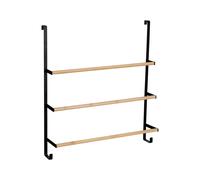 Wenko Porte-serviettes de porte en bambou (noir)