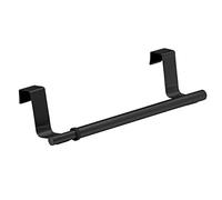 WENKO Porte-Serviettes pour Porte, Support à Serviettes Extensible pour Cuisine et Salle de Bain, à Suspendre au tiroir & à la Porte d'armoire, sans perçage, Acier Inoxydable, 36-60 x 6 x 7 cm, Noir