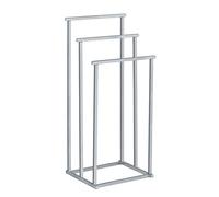 WENKO Porte-serviettes Quadro - Porte-vêtements, 3 barres, Acier inoxydable, 38 x 84.5 x 32.5 cm, Brillant