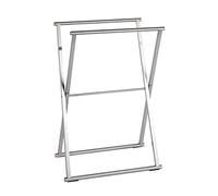 WENKO Porte-Serviettes Repliable en Acier INOX Lava - Porte-Serviette, Porte vêtements, Acier Inoxydable, 53.5 x 80.5 x 35 cm, Brillant
