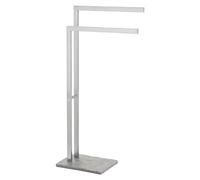 WENKO Porte Serviettes Salle de Bain sur Pied, Granit, polyrésine Effet Granit - Acier, 43,5x86,5x20 cm