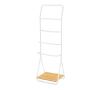 WENKO Porte-serviettes Verona blanc, porte-serviettes et porte-vêtements, peut être placé devant le radiateur, acier verni, 51 x 156,5 x 40 cm