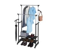 WENKO Porte-vêtements All in - Repliable, Métal chromé, 89.5 x 117-169 x 43 cm, Chromé