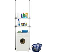 WENKO Portemanteau télescopique Herkules Twin 50612100 gris métal 73,0 - 120,0 x 165,0 - 300,0 cm